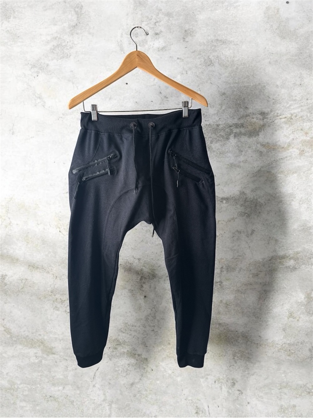 American Stitch Black Zip-Pocket Joggers